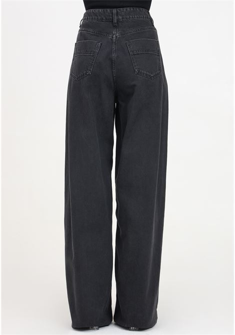 Jeans in denim nero da donna a gamba larga ELISABETTA FRANCHI | PJ69N46E2110